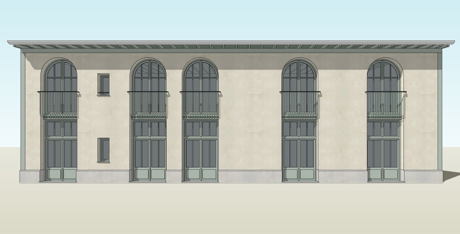 Perspective de projet · Élévation de façade du projet